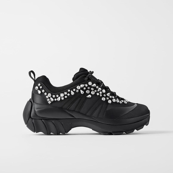 ZARA Bejeweled Sneakers - Picture 2 of 6